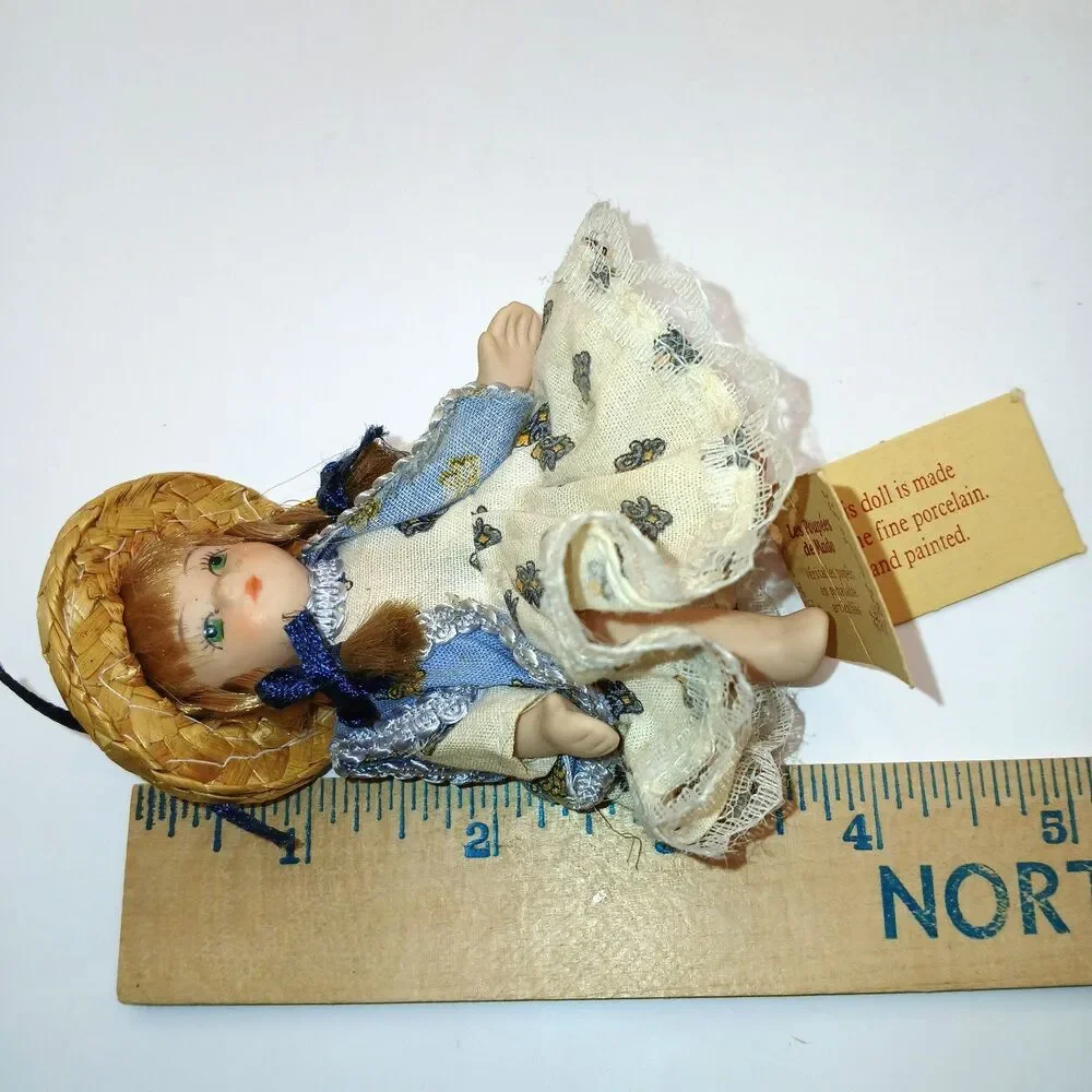 French Porcelain Doll Mini Ornament Les Poupees De Mado La Belle Epoque 3.5 in
